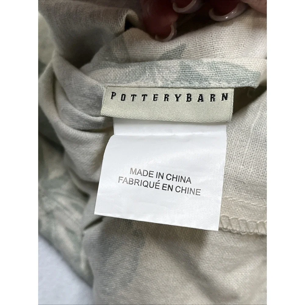 Pottery Barn Matine Toile Green Duvet Cover Set Twin French Country Bed Skirt